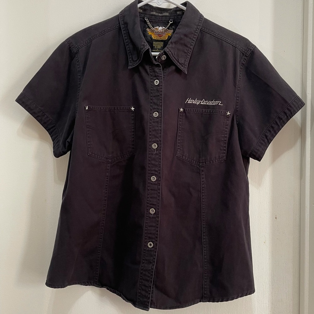 Harley Davidson Large Button down - Picture 3 of 7